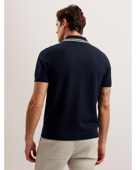Ted Baker Blue Ewann Short Sleeve Regular Shirt for men