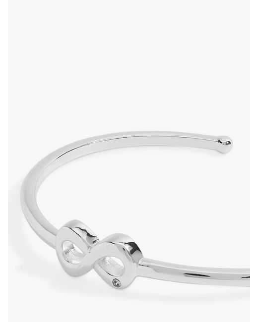 Joma Jewellery White Infinity Bar Bangle