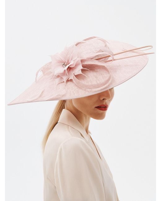 John Lewis Pink Tiffany Floral Textured Loop Occasion Hat