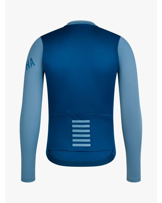 Rapha Blue Pro Long Sleeve Cycling Top for men