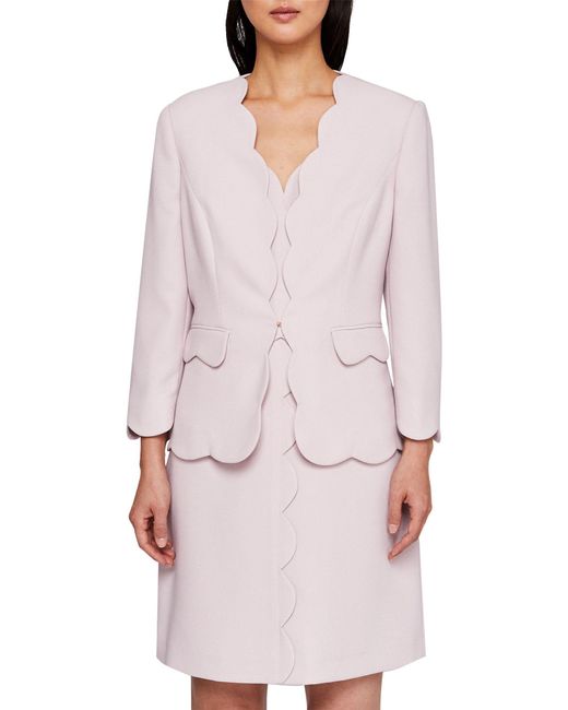 Ted Baker Pink Scallop Edge Cropped Blazer