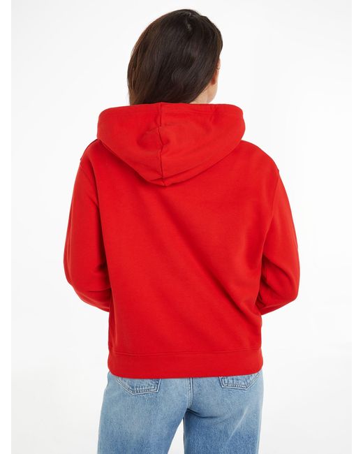 Tommy Hilfiger Red Relaxed Fit Hoodie