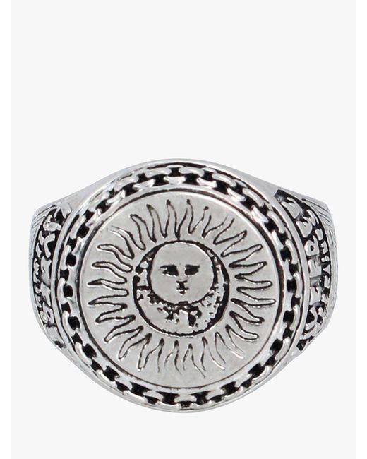 AllSaints Metallic Sun Signet Ring for men