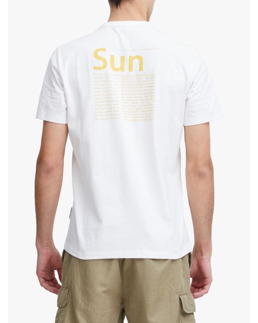 Casual Friday White Thor Short Sleeve Sun Print T-shirt for men