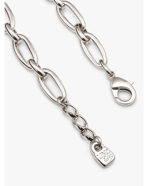 Uno De 50 Metallic Alien Oval Link Chain Bracelet