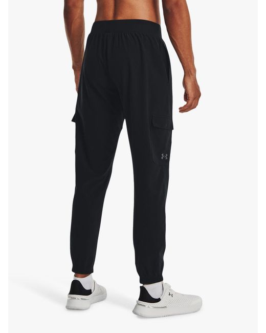 Under Armour Black Stretch Woven Cargo Trousers for men