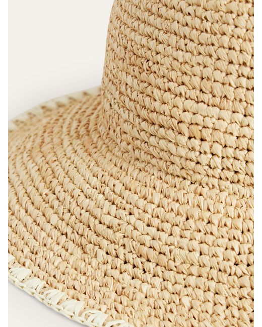 Boden Natural Rafia Bucket Hat