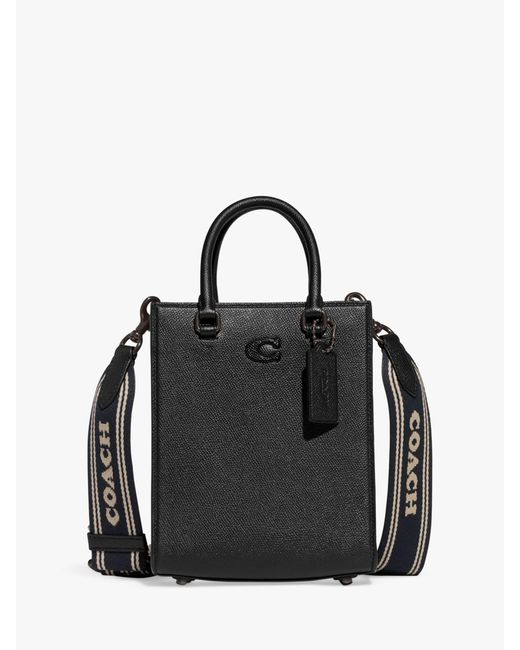 COACH Tote 16 Leather Grab Bag in Black | Lyst UK