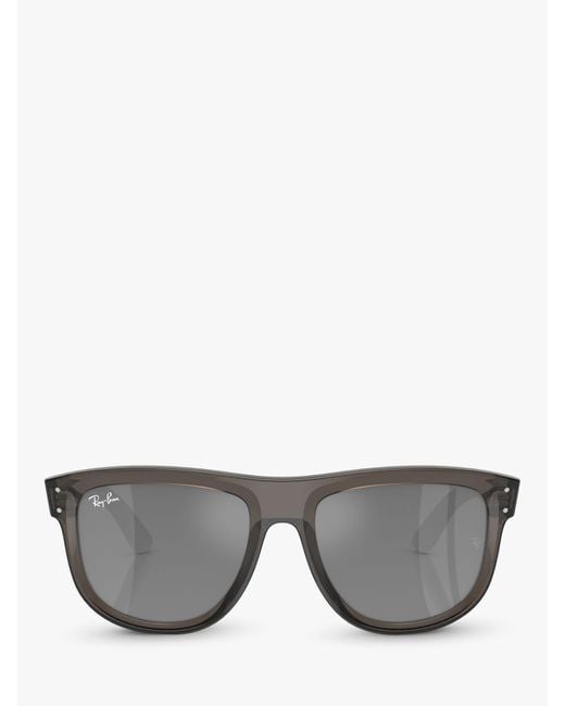 Ray-Ban Gray Rbr0501s Boyfriend Reverse Square Sunglasses
