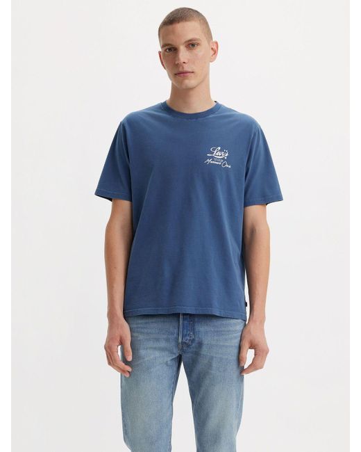 Levi's Blue Short Sleeve Relaxed Fit T-shirt for men