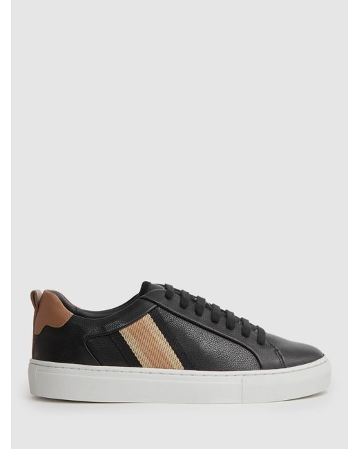 Reiss Multicolor Sonia Leather Side Stripe Trainers