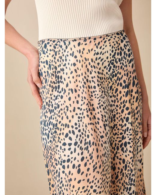 Ro&zo Natural Petite Leopard Print Maxi Skirt