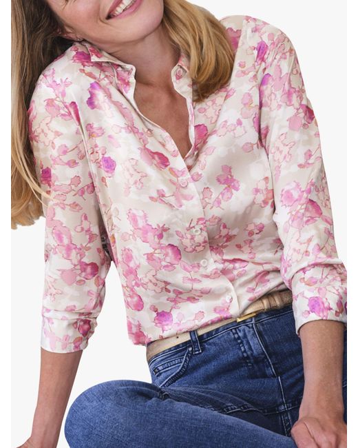 Pure Collection Pink Sand Washed Silk Blouse