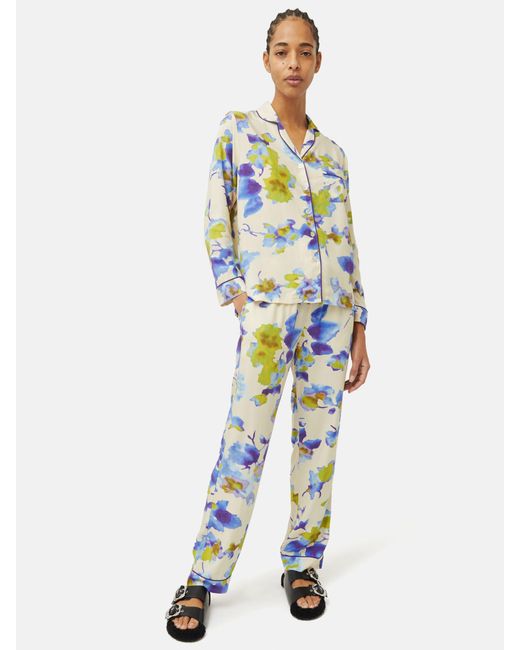 Jigsaw Blue Haze Floral Print Pyjamas