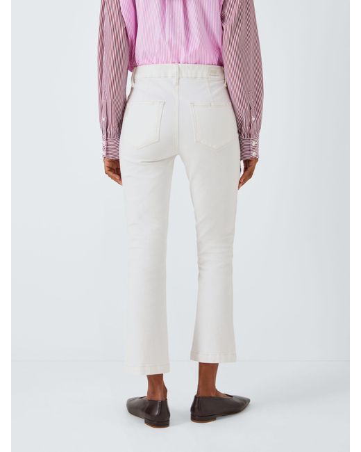 PAIGE Pink Colette Cropped Flared Jeans