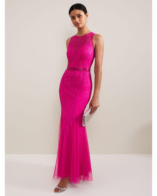 Phase Eight Pink Collection 8 Rowena Embellished Maxi Dress