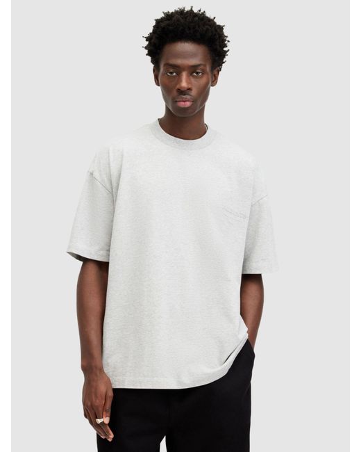AllSaints White Xander Short Sleeve Crew T-shirt for men