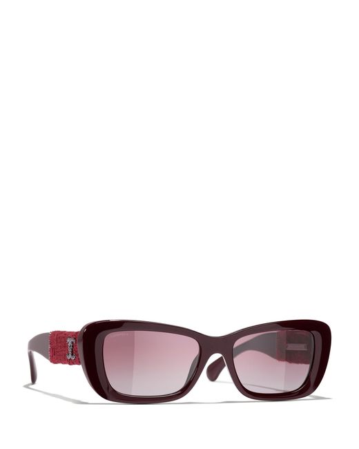 Chanel Rectangular Sunglasses Ch5514 Red Vandome/purple Gradient