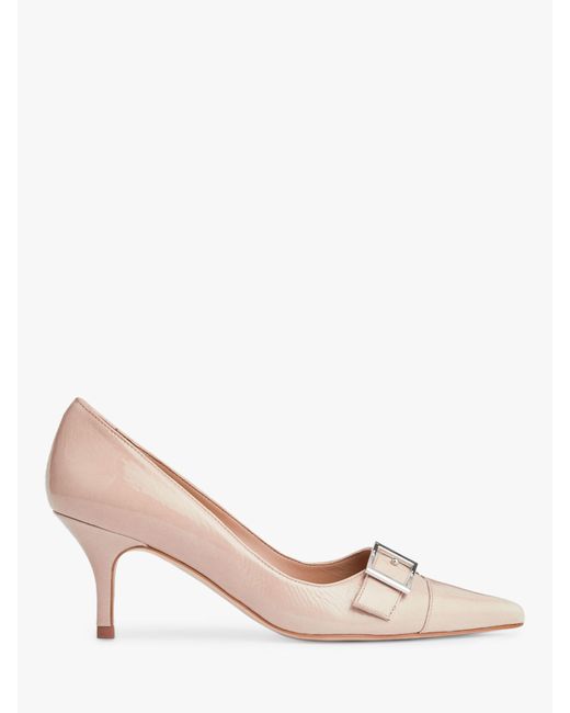 L.K.Bennett Pink Billie Nappa Leather Pointed Court Shoes
