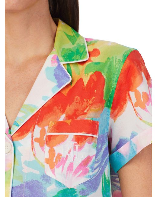 Ralph Lauren Multicolor Lauren Large Floral Print Shorts Pyjamas