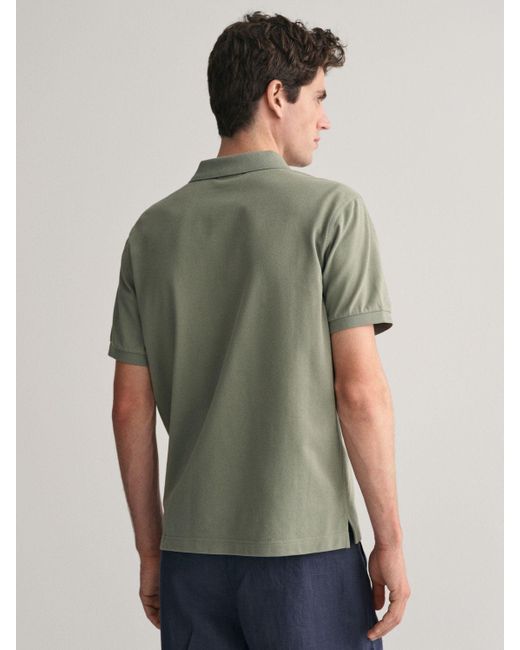 Gant Green Shield Pique Polo Shirt for men