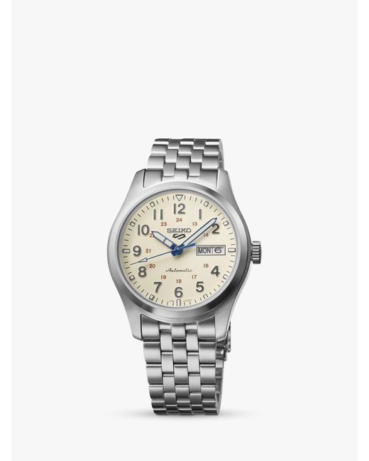 Seiko White Srpk41k1 5 Sports Laurel Limited Edition 110th Anniversary Bracelet Strap Watch for men