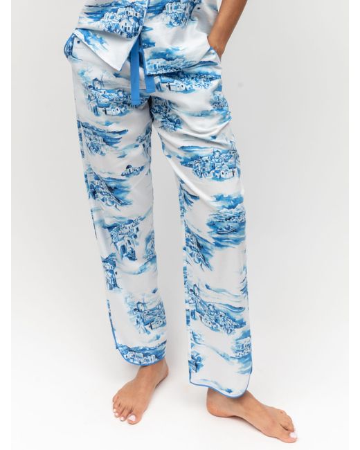 Cyberjammies Blue Donna Santorini Pyjama Bottoms