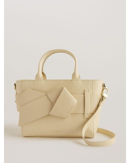 Ted Baker Natural Jimisie Mini Knot Bow Top Handle Bag
