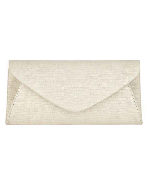 Phase Eight Natural Sammy Leather Clutch Bag
