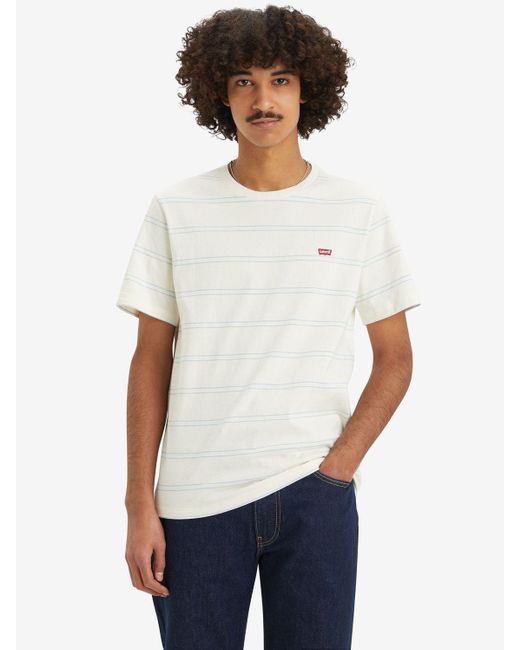 Levi's White Original Housemark Seaside Stripe T-shirt for men