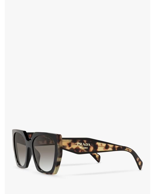 Prada Gray Pr 15ws Rectangular Chunky Frame Sunglasses