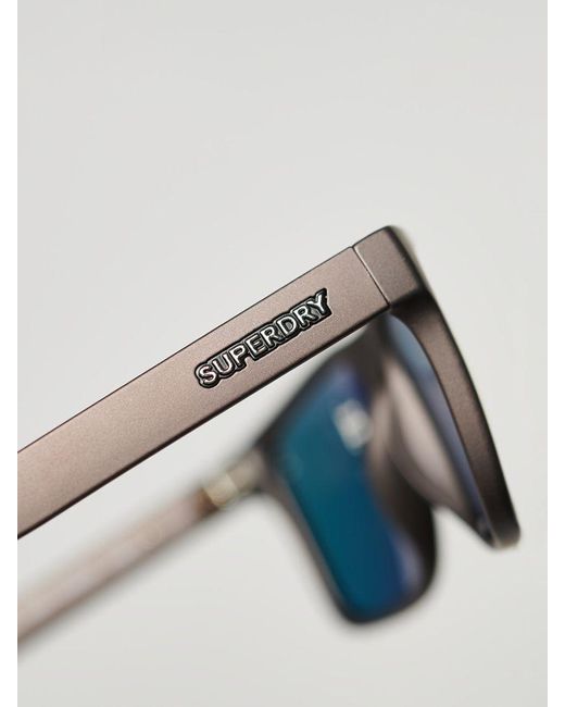 Superdry Gray Sdr Rectangular Roamer Sunglasses for men
