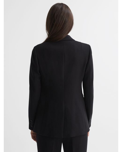 Reiss Black Petite Gabi Tailored Single Breasted Suit Blazer