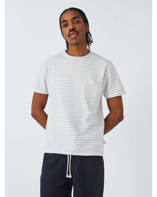 La Paz White Pocket Stripe T-shirt for men