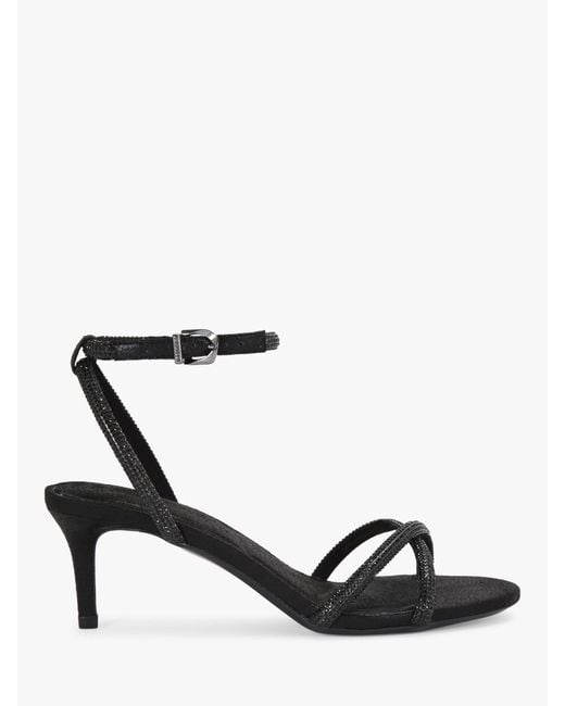 Carvela Kurt Geiger Black Stargaze Embellished Mid Heel Sandals