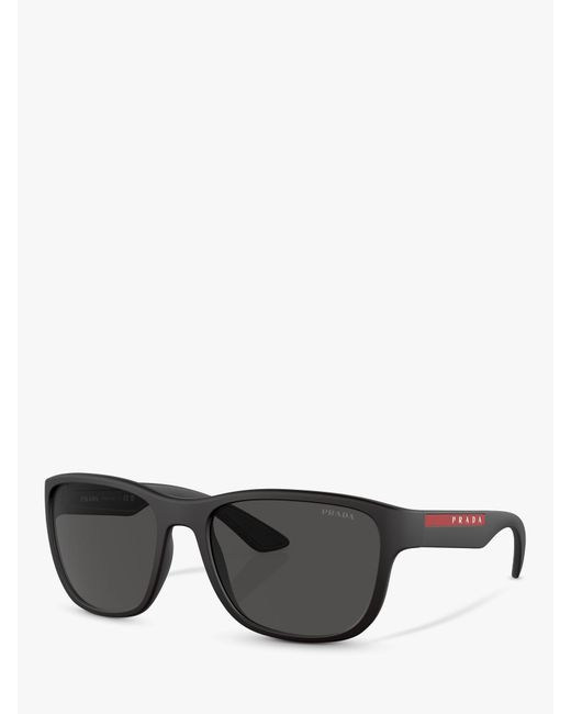 Prada Gray Ps 01us Active D-shape Sunglasses for men