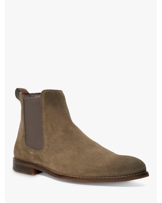 Dune Brown Creatives Suede Chelsea Boots for men