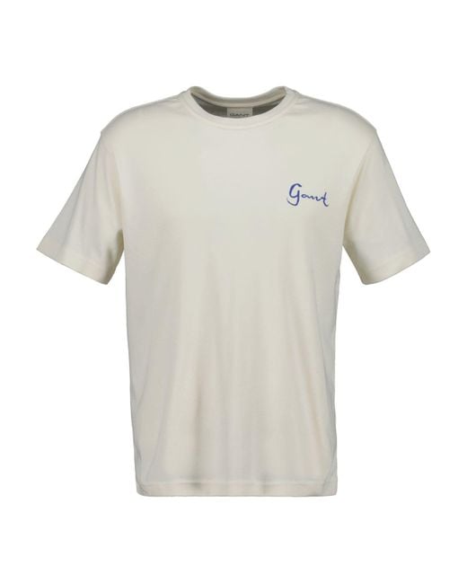 Gant White Ssn Graphic T-shirt for men