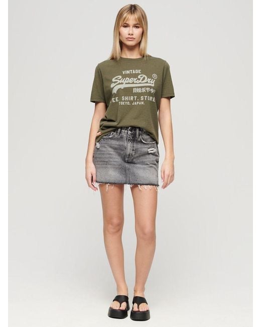 Superdry Green Vintage Logo Heritage Relaxed T-shirt
