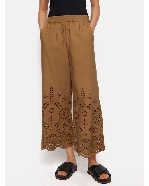 Jigsaw Natural Cotton Broderie Trousers