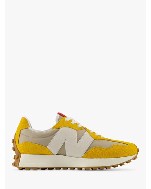 New Balance Yellow 327 Classic Suede Mesh Trainers for men