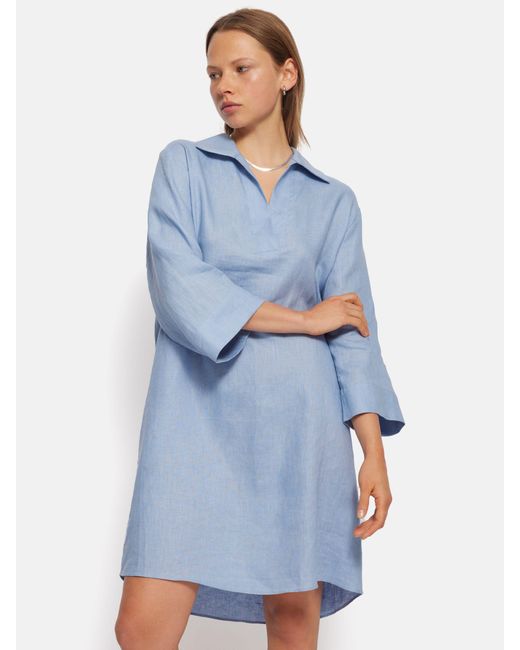 Jigsaw Blue Linen Tunic Dress
