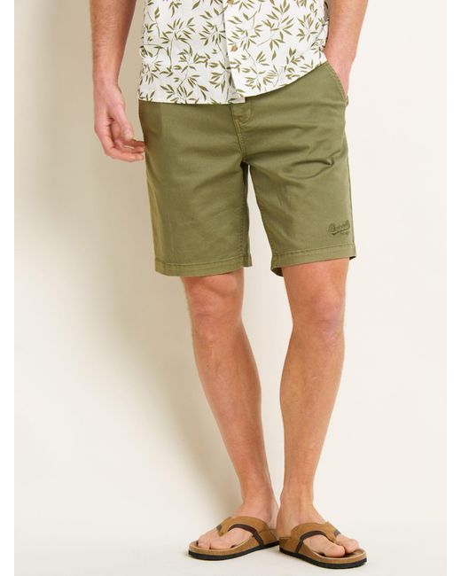 Brakeburn Green Chino Shorts for men