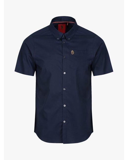 Luke 1977 Blue Ironbridge Short Sleeve Shirt for men