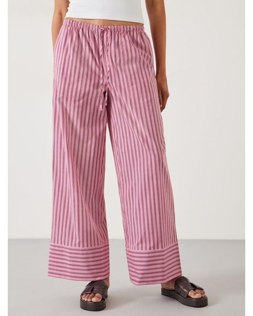Hush Pink Santorini Striped Trousers