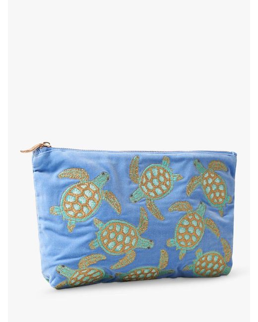 Elizabeth Scarlett Blue Turtle Everyday Pouch Bag