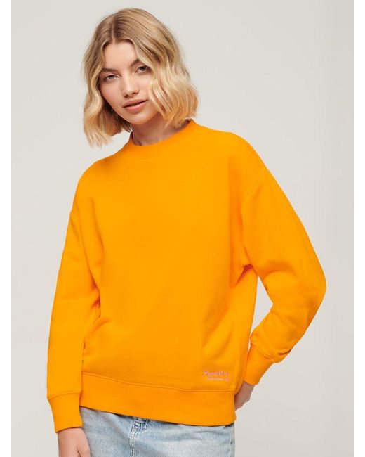 Superdry Orange Essential Logo Sweatshirt
