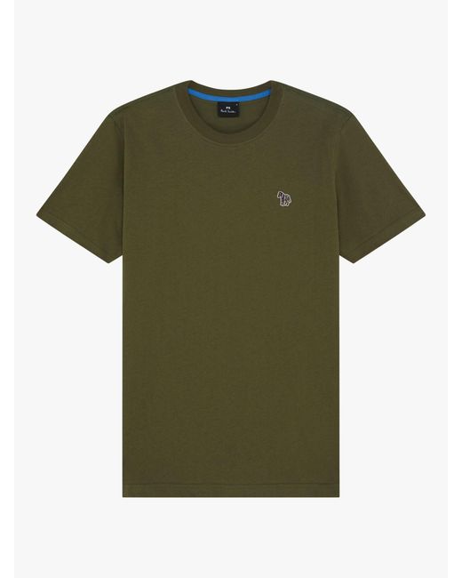 Paul Smith Green Zebra Organic Cotton T-shirt for men