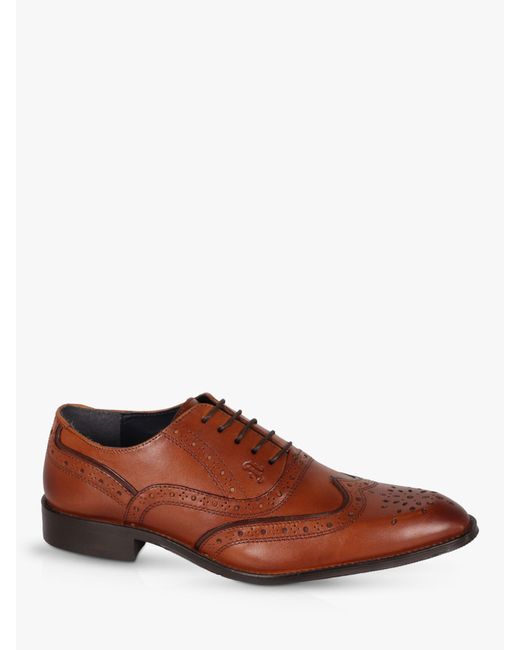 Silver Street London Brown Amen Collection Westport Leather Brogues for men