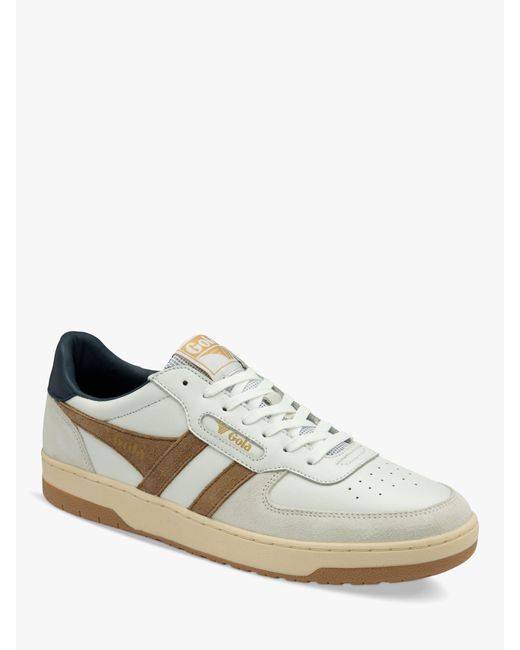 Gola White Classics Hawk Leather Lace Up Trainers for men